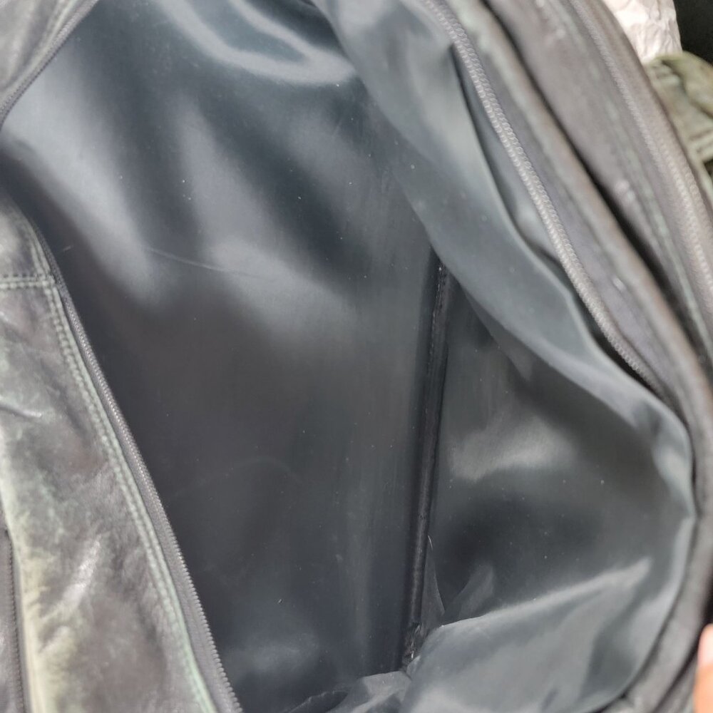 Tumi Alpha Black Leather Expandable Organizer Briefcase Bag - Picture 4 of 9